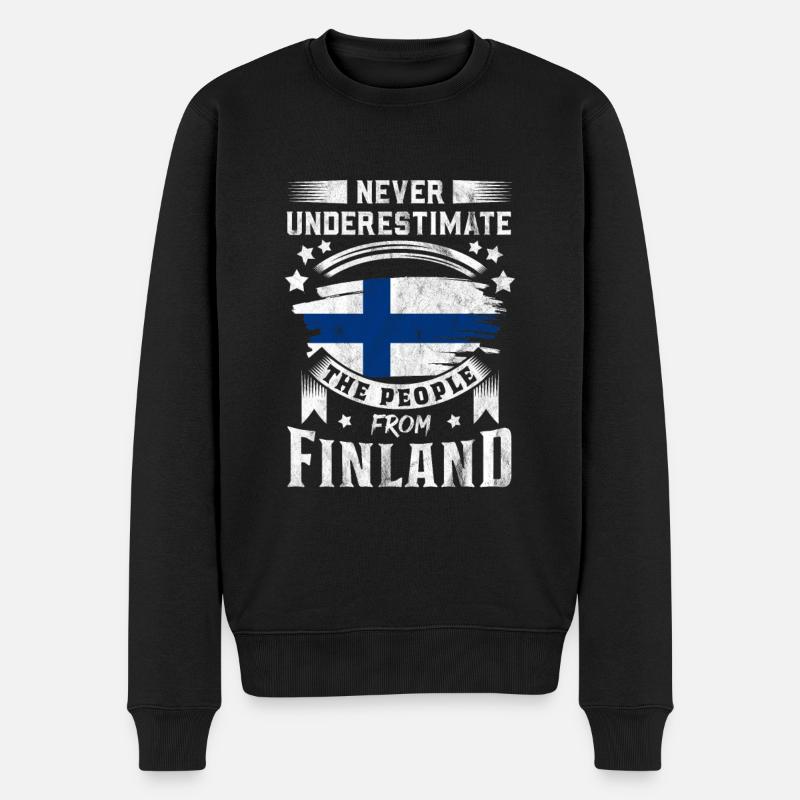 Finlande Tshirt Finlande Scandinavie - Pull Premium bio Homme - noir