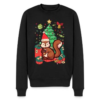 squirrel Ugly Christmas Christmas Xmas - Men's Premium Organic Jumper - black - Front - Nico (187cm)