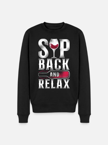 Sommelier Wine Drinking Tasting - Men's Premium Organic Jumper - black