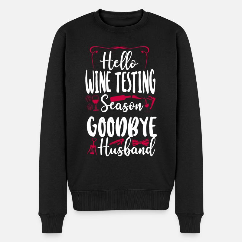 Sommelier Wine Drinking Tasting - Männer Premium Bio Pullover - Schwarz
