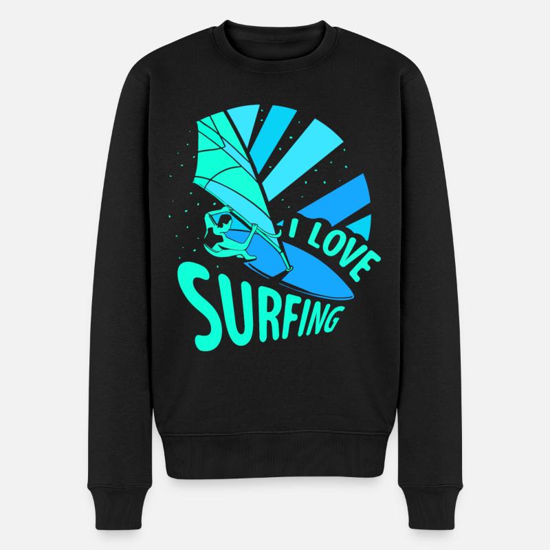 J’adore surfer surf surf surf surf - Pull Premium bio Homme - noir