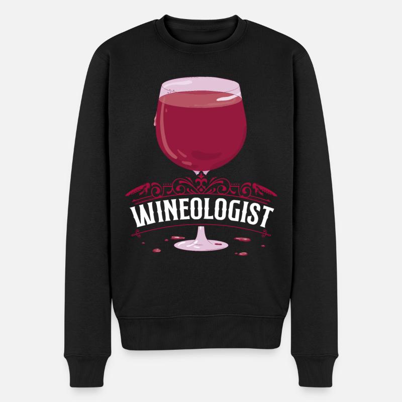 Sommelier Wine Drinking Tasting - Männer Premium Bio Pullover - Schwarz
