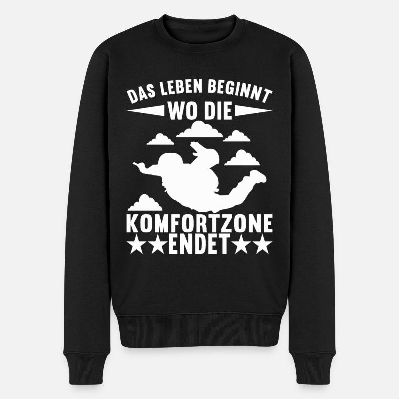 Fallschirm Fallschirmspringer Skydiver - Männer Premium Bio Pullover - Schwarz