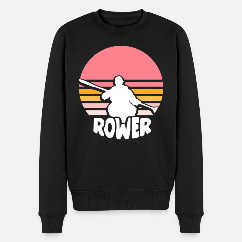 Rowing Rowing Boat Rowing Rowing Rowing - Men's Premium Organic Jumper - black
