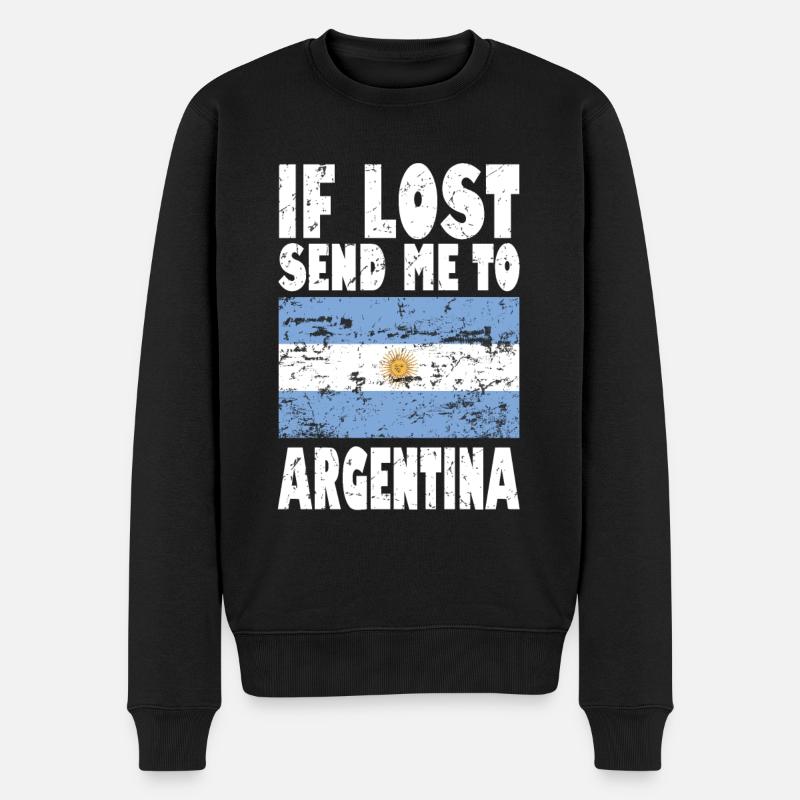 Drapeau de l’Argentine - Pull Premium bio Homme - noir