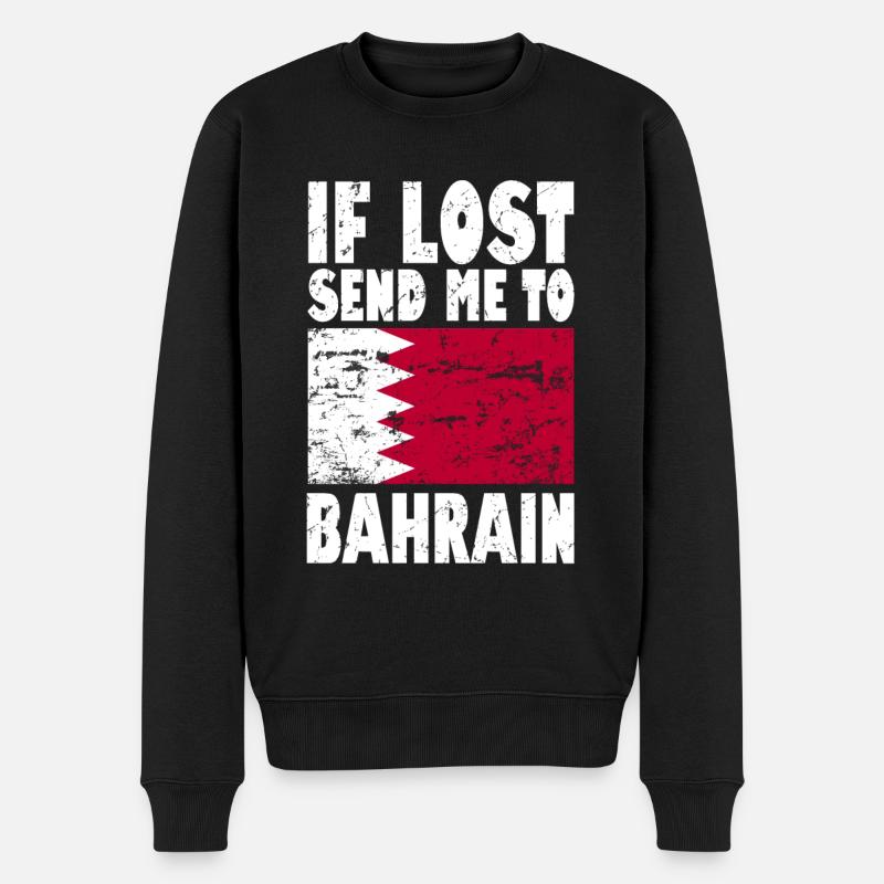 Bahrain Flagge Spruch - Männer Premium Bio Pullover - Schwarz