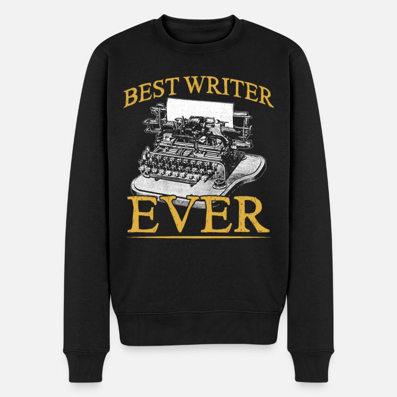 Bester Schriftsteller Aller Zeiten Schreiber - Männer Premium Bio Pullover - Schwarz