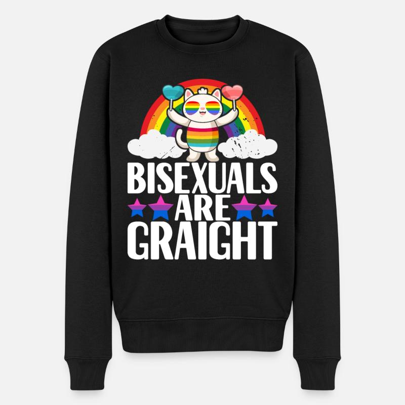 LGBTQ Bisexuell - Männer Premium Bio Pullover - Schwarz