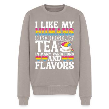 Pansexuel LGBTQ - Pull Premium bio Homme - taupe - Devant - Nico (187cm)