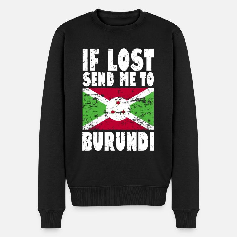Drapeau du Burundi - Pull Premium bio Homme - noir