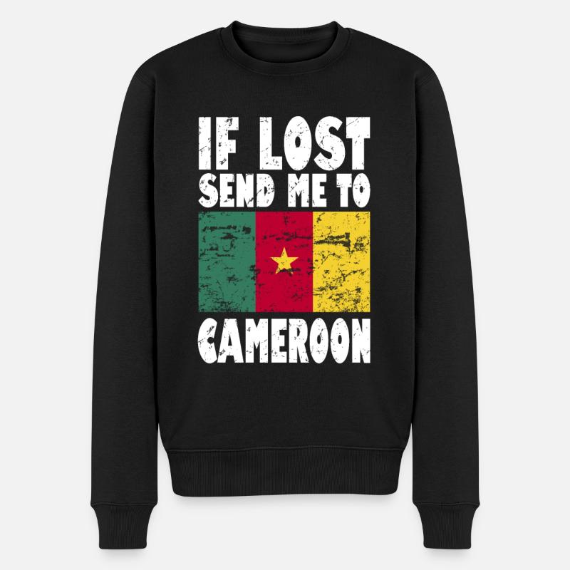 Drapeau du Cameroun - Pull Premium bio Homme - noir