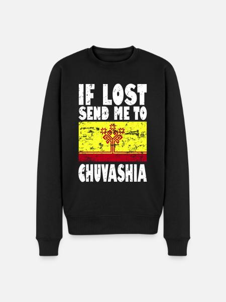 Chuvashia Flag Saying - Men's Premium Organic Jumper - black