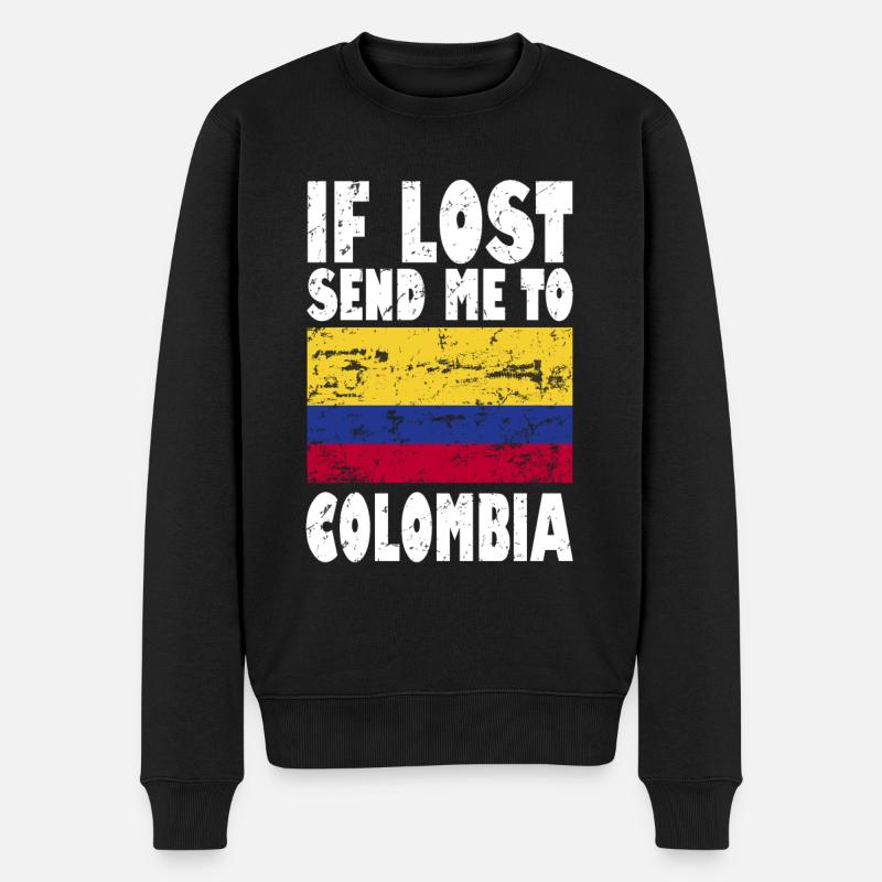 Drapeau de la Colombie - Pull Premium bio Homme - noir