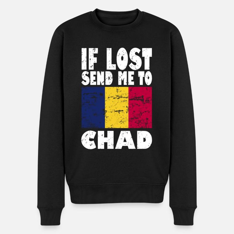 Drapeau du Tchad - Pull Premium bio Homme - noir