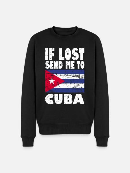 Cuba Flag Saying - Men's Premium Organic Jumper - black