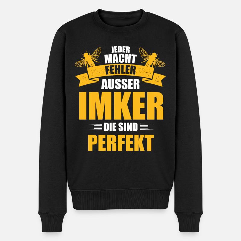 Imker Bienen - Männer Premium Bio Pullover - Schwarz