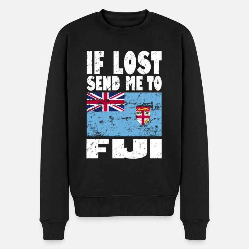 Drapeau des Fidji - Pull Premium bio Homme - noir