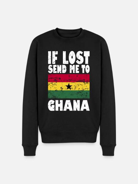 Ghana Flag Saying - Men's Premium Organic Jumper - black