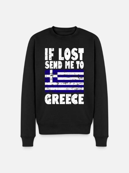 Drapeau de la Grèce - Pull Premium bio Homme - noir