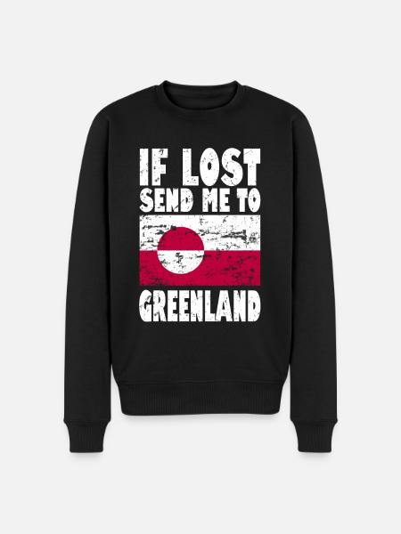Drapeau du Groenland - Pull Premium bio Homme - noir