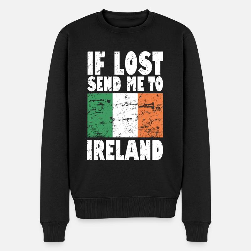 Drapeau irlandais - Pull Premium bio Homme - noir