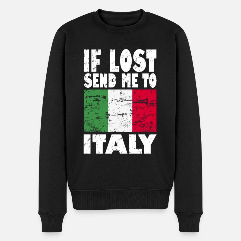 Drapeau de l’Italie - Pull Premium bio Homme - noir