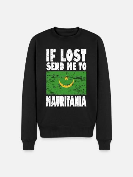 Mauritania Flag Saying - Men's Premium Organic Jumper - black