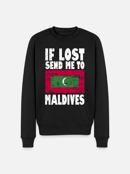 Maldives Flag Saying - Men's Premium Organic Jumper - black