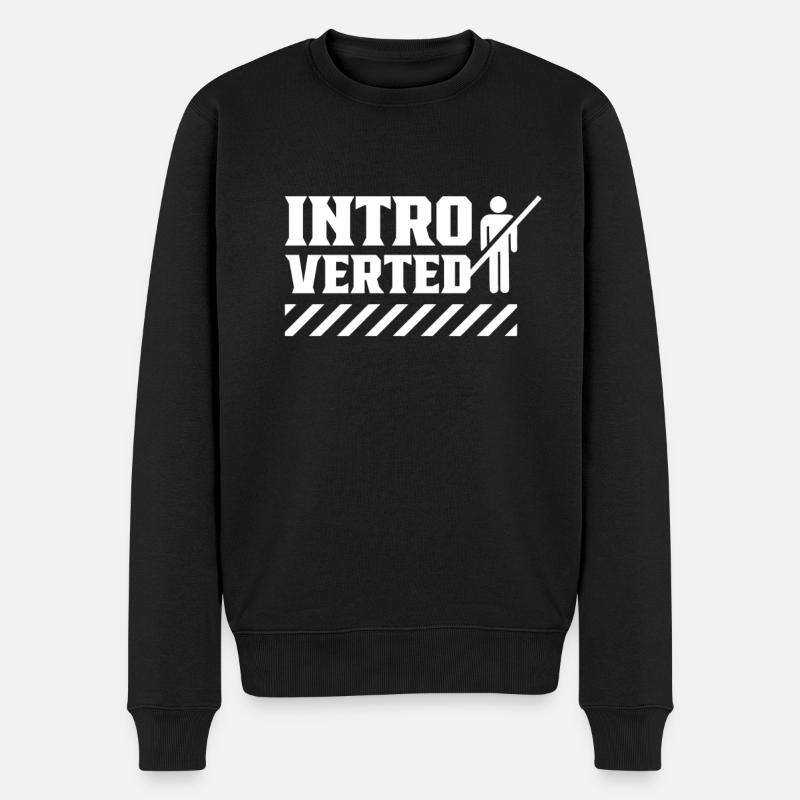 Introverted Sarcasm Introverted Shy - Men's Premium Organic Jumper - black