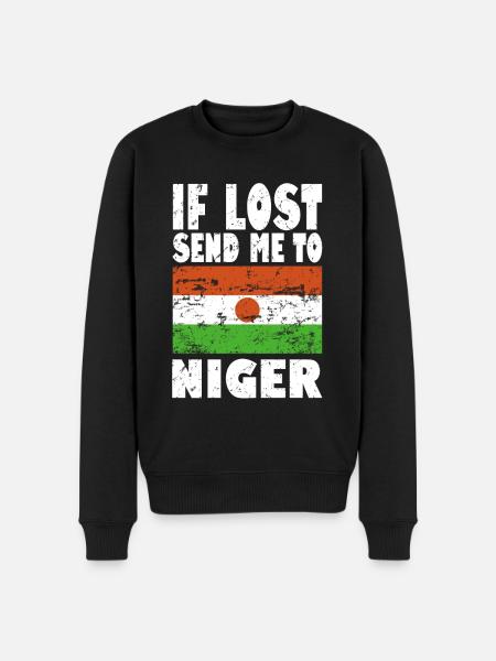 Niger Flag Saying - Men's Premium Organic Jumper - black