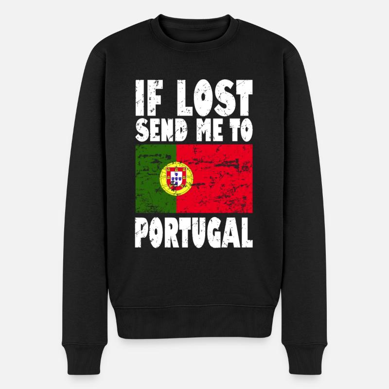 Drapeau du Portugal - Pull Premium bio Homme - noir