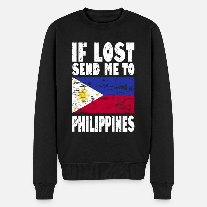Drapeau des Philippines - Pull Premium bio Homme - noir