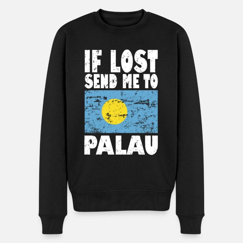 Dicton du drapeau des Palaos - Pull Premium bio Homme - noir