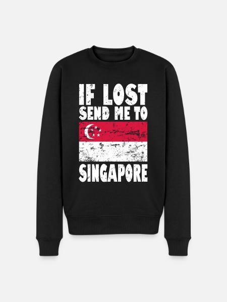 Drapeau de Singapour - Pull Premium bio Homme - noir