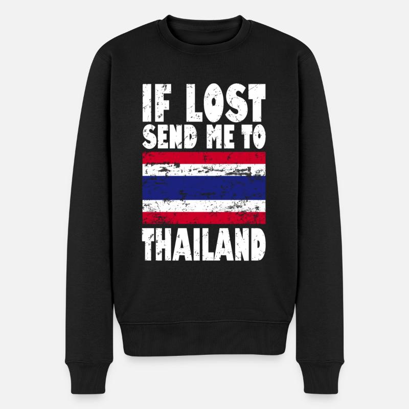 Drapeau de la Thaïlande - Pull Premium bio Homme - noir