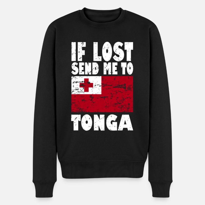 Drapeau des Tonga - Pull Premium bio Homme - noir