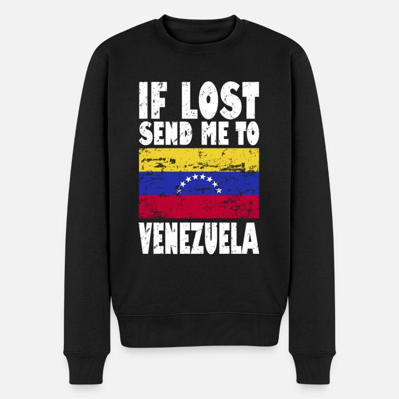 Drapeau du Venezuela - Pull Premium bio Homme - noir