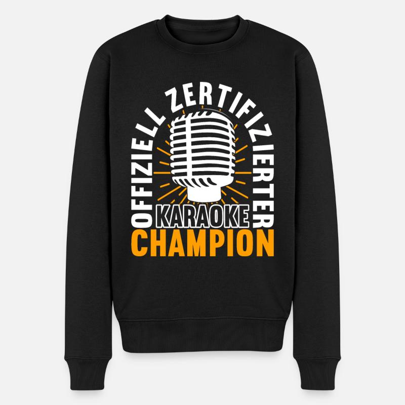 Karaoke Karaokeabend - Männer Premium Bio Pullover - Schwarz