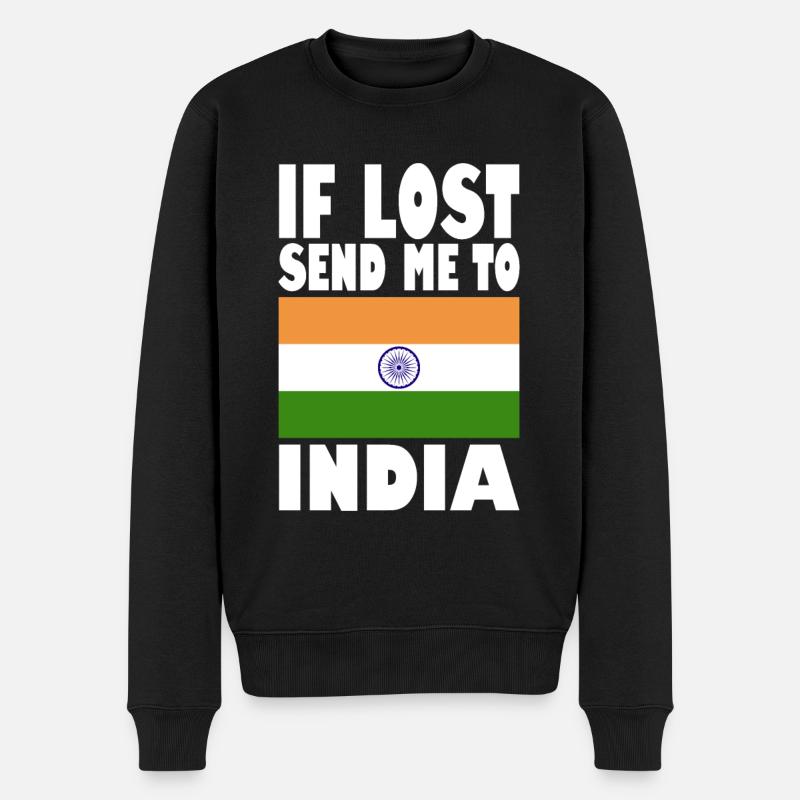 Drapeau de l’Inde - Pull Premium bio Homme - noir