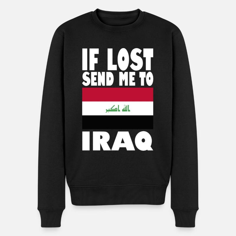 Irak Flagge Spruch - Männer Premium Bio Pullover - Schwarz