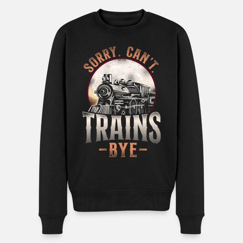 Conducteur de train à vapeur Trainspotting - Pull Premium bio Homme - noir