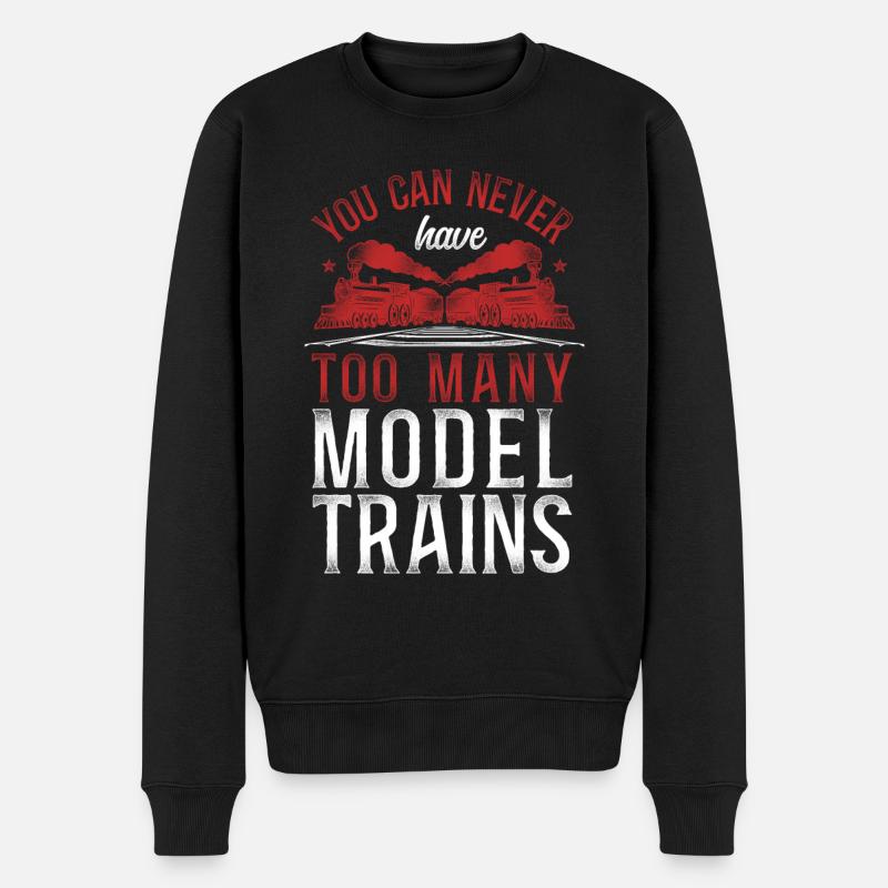 Steam Train Driver Trainspotting - Männer Premium Bio Pullover - Schwarz