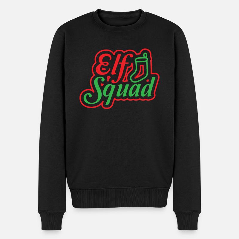 Elfentruppe Ugly Christmas - Männer Premium Bio Pullover - Schwarz