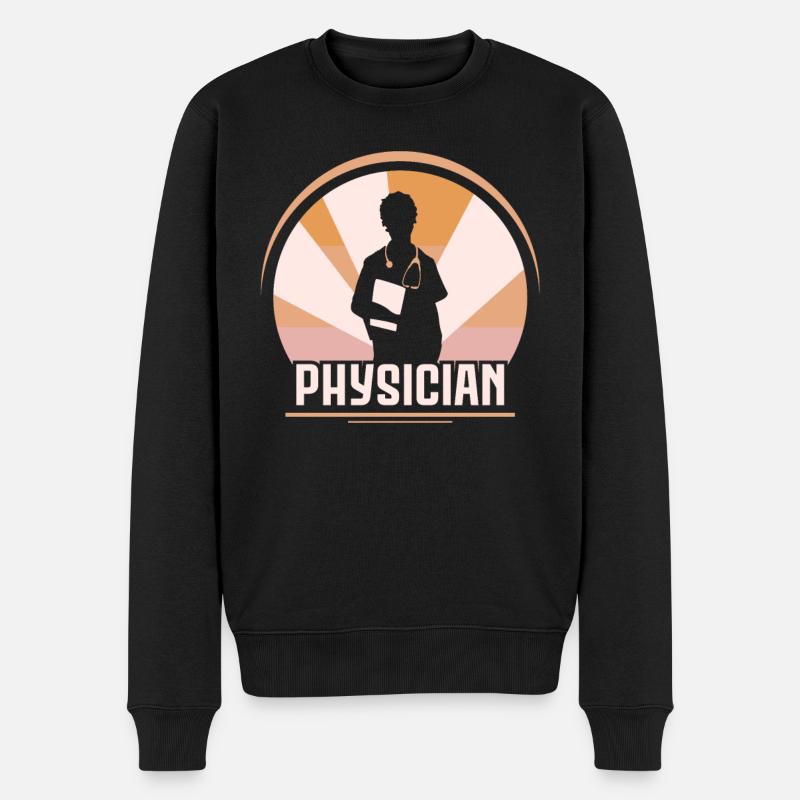 Arzt Beruf Mediziner Medizin Doktor - Männer Premium Bio Pullover - Schwarz