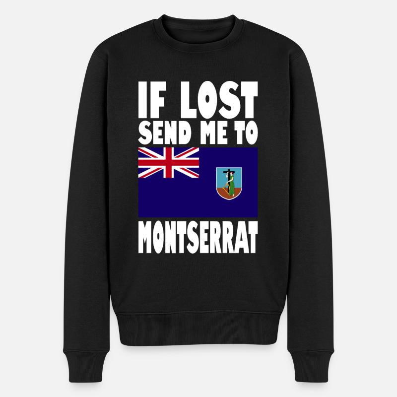 Dicton du drapeau de Montserrat - Pull Premium bio Homme - noir