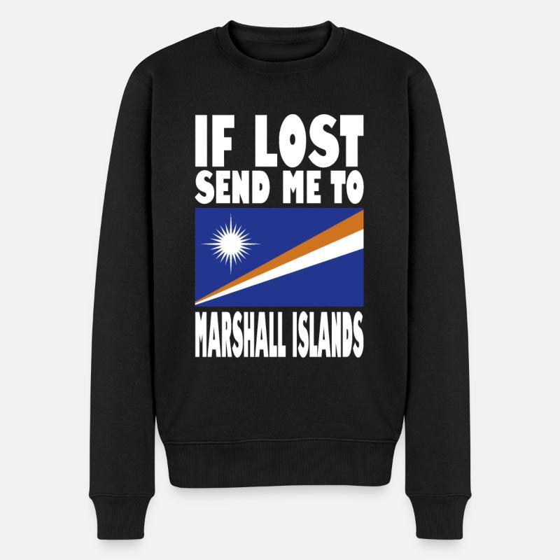 Drapeau des Îles Marshall - Pull Premium bio Homme - noir