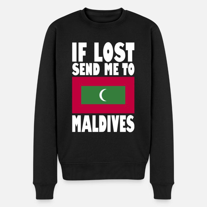 Drapeau des Maldives - Pull Premium bio Homme - noir