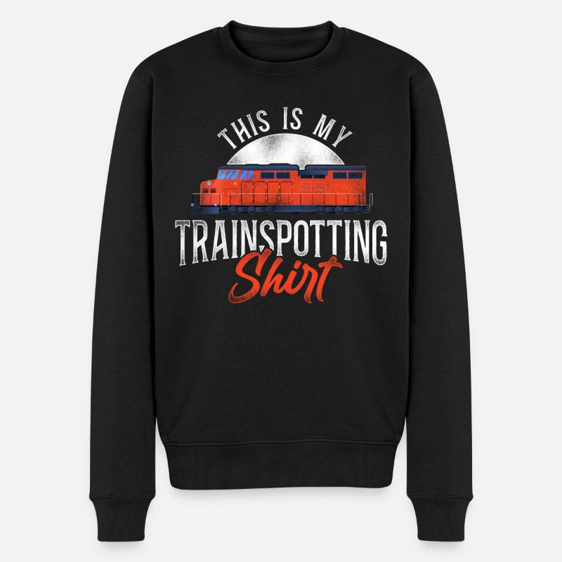 Freight Diesel Train Driver - Men's Premium Organic Jumper - black