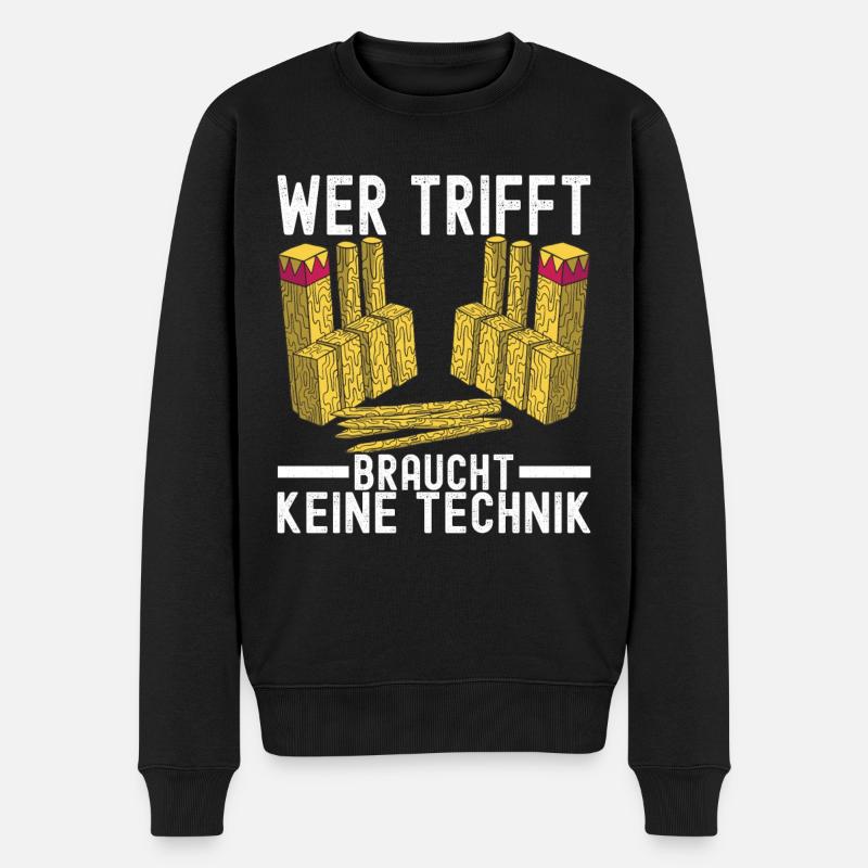 Kubb Wikinger Schach - Männer Premium Bio Pullover - Schwarz
