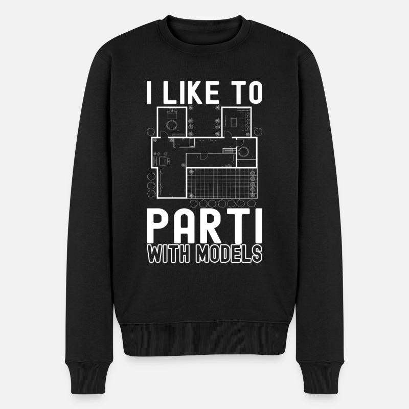 Architekt Architektur - Männer Premium Bio Pullover - Schwarz